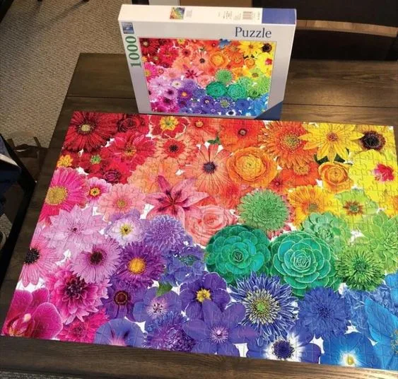 Zusammengesetztes Blumenpuzzle