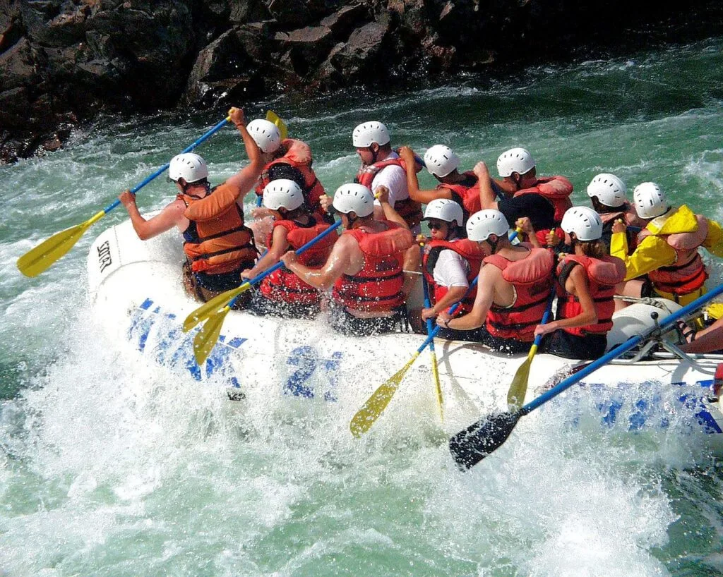 Rafting im Fluss