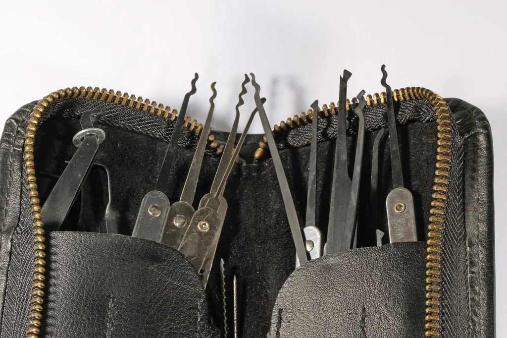 Lockpicking-Set in Ledertasche